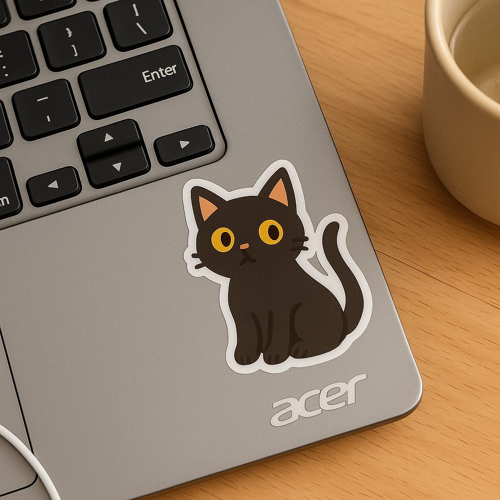 Cute Cat Sticker Sheet – Kawaii Cartoon Cats | Vinyl Stickers for Journals, Laptops & Gifts