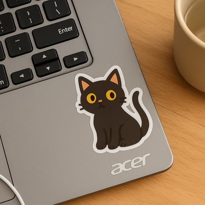 Cute Cat Sticker Sheet – Kawaii Cartoon Cats | Vinyl Stickers for Journals, Laptops & Gifts