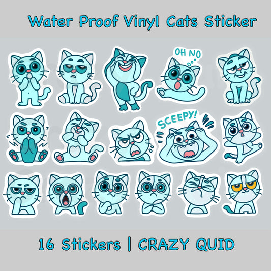 Cat sticker Vinyl and waterproof